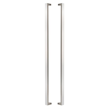 SURE-LOC HARDWARE Sure-Loc Hardware 48 Square Long Door Pull, Double-Sided, Satin Stainless PL-2SQ48 32D